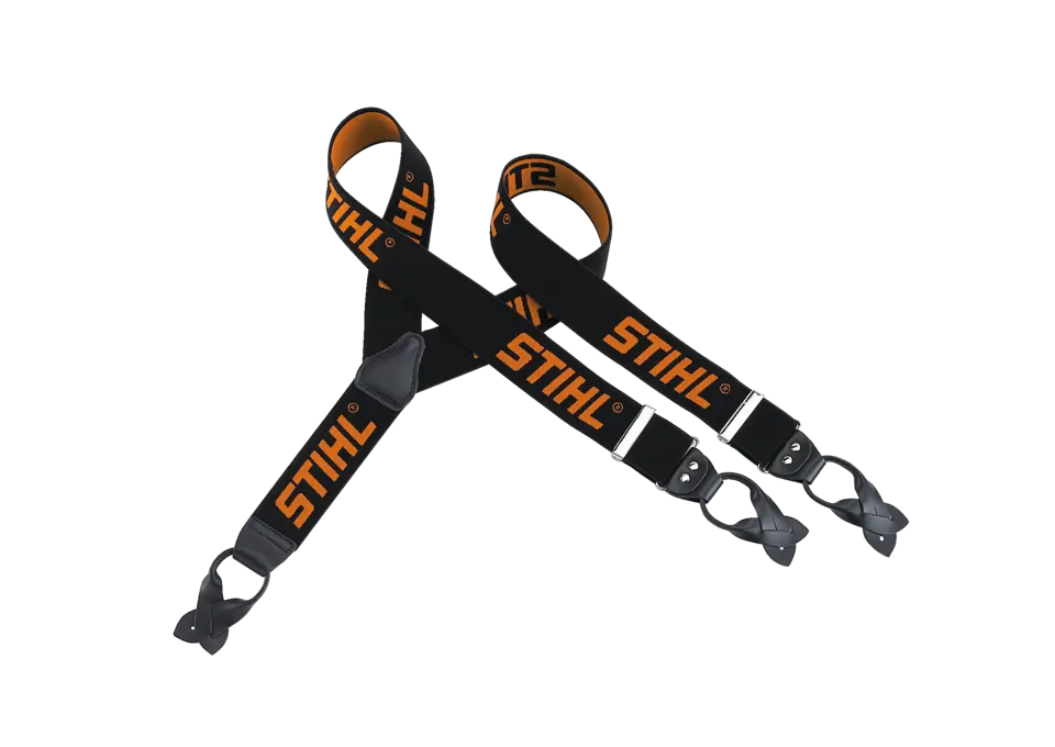 Bretellen, 110 cm, zwart/oranje, om te knopen