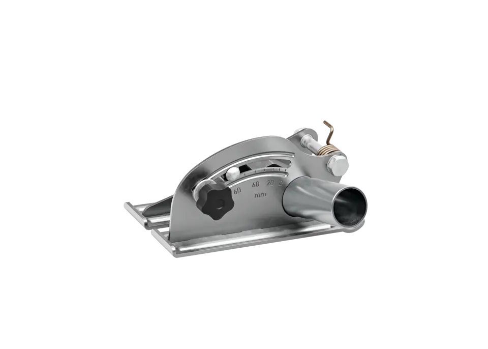 Dieptebegrenzer, met afzuigaansluiting