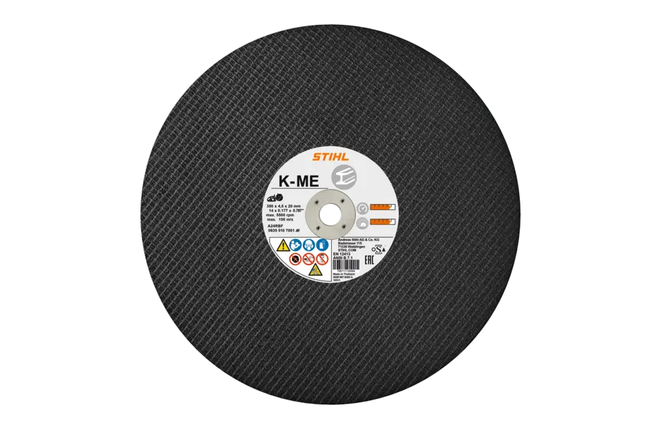 Kunsthars doorslijpschijf, Ø 350 mm, staal, K-ME