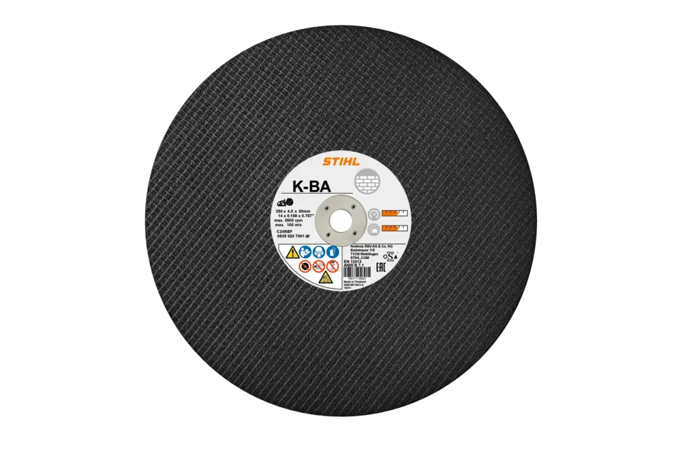 Kunsthars-doorslijpschijf, Ø 400 mm, steen, K-BA